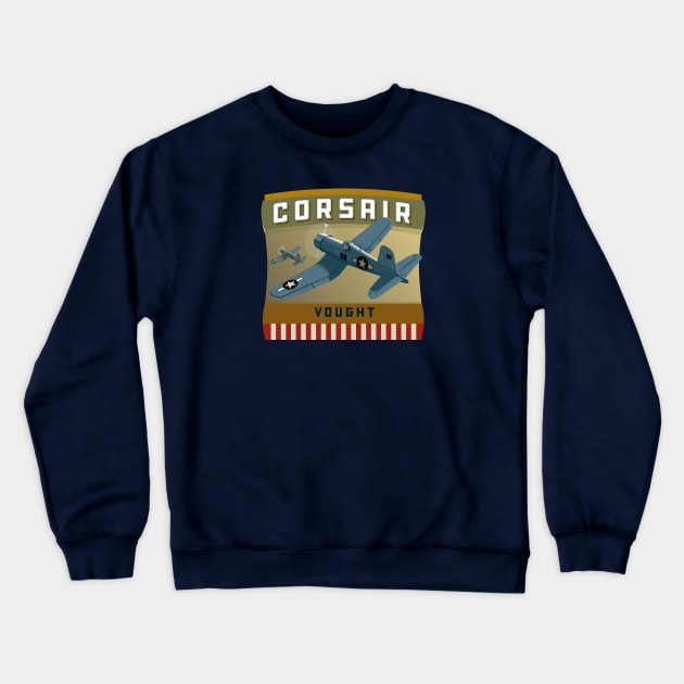 Corsair Vought Crewneck Sweatshirt by Midcenturydave